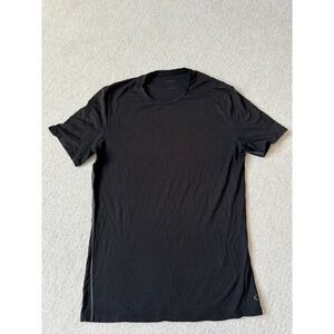 Icebreaker Mens Merino Wool Short Sleeve T-Shirt Black Large Base Layer Tee
